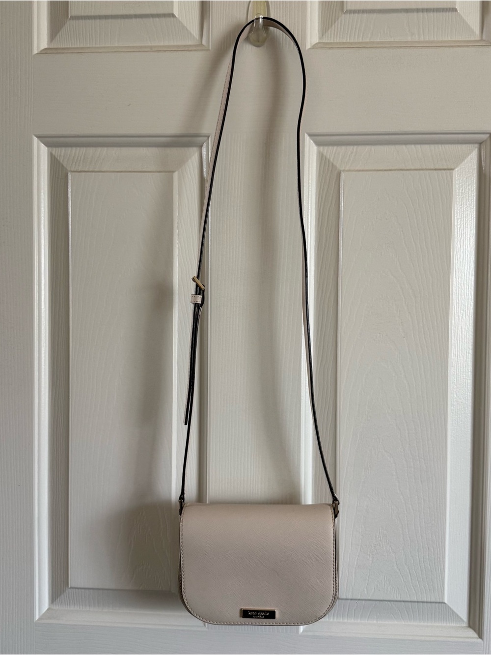kate spade Cream Crossbody with Black Adjustable Strap